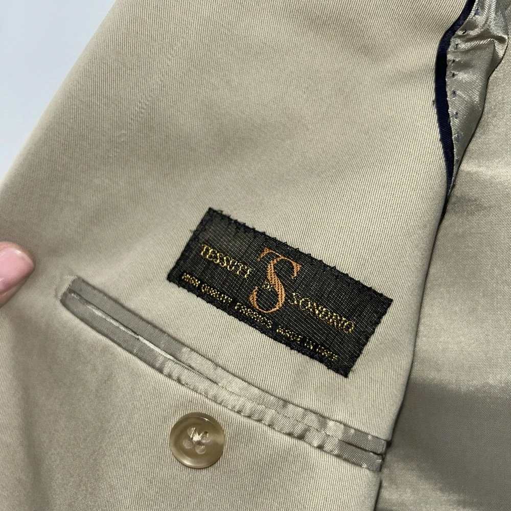 Men's Banana Republic Tessuti‎ Sondrio Modern Fit Blazer Sz 40 R Khaki Italy